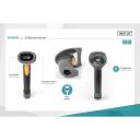 Digitus Baarikoodi skanner DA-81002, 1D ja 2D, 200 skanni/min, USB, IP54, ergonoomiline disain, 2m toitekaabel, hoidja