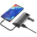 Natec USB-C Multiport Adapter NMP-1690, 0.15 m, 3x USB 3.0, HDMI 4K, RJ45, SD, microSD, USB-C PD