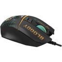 A4Tech Datorspēļu pele A4TMYS47619, 129mm, 70mm, 39mm, 9 pogas, 200-1200 DPI, USB, programmējami taustiņi, lāzers