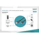 Digitus USB kaabel AK-300117-003-S, 0,25m, USB A isane, USB Micro-B isane, must, UL2725, topeltvarjestus, CU, nikli, AWG 28