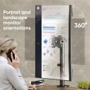 Onkron monitori kinnitus, D101E-B, 13-34 tolli, 8 kg, VESA 75x75/100x100 mm, kallutus -45&deg; kuni +45&deg;, p&ouml;&ouml;ramine 360&deg;