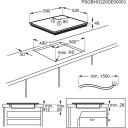 Electrolux Indukcijas plīts virsma LIB60420CK, 6900W, 4 riņķi, 2200/2400W, 1400/1500W, 1700/1800W, 210mm, 145mm, 180mm, 5.3cm