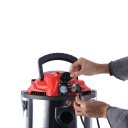 Profesionāls industriālais putekļusūcējs maisiņu tips mitrā uzsūkšana 3400 W 25 L sarkans sudrabs CR7045 Camry