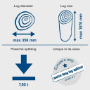 Malkų skaldyklė COMPACT8, 8T, 3500W, 400V, 5905419902, Scheppach