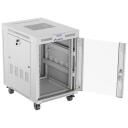 Lanberg Rack kapp 19" vabalt seisv 15U, FF01-6815-12SL, hall, 6 jahutusventilaatorit, 180&deg; ukse avamine