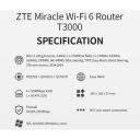 Zte Ruuter T3000 IDU, 4x10/100/1000 Mbit/s, 256 Wi-Fi kasutajat, WPA2/WPA3, 5 GHz, EasyMesh