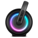 Nešiojamas Bluetooth garsiakalbis 80 W galios su TWS ryšiu IPX5 atsparumu vandeniui ir dinaminiu RGB apšvietimu PS-395 Juodas SV-022815 Sven