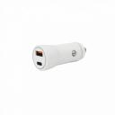 Sbox Auto lādētājs CC-095, DC 12-24 V, 20 W, TYPE-C PD 3.0, USB-A QC 3.0, balts