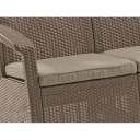 Plastikust aiamööbel Curver Corfu set, beež 29197361587 KETER, 2 tugitooli 75x70x79cm, diivan 128x70x79cm, laud 77x57x42cm