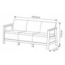 Keter Aia diivan kolmele Scandi Linea 29214642ECN, 182cm, 73cm, 77.5cm, 20kg, 3x110kg, pressitud plastmass