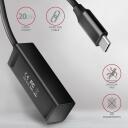 Axagon USB keskjaam HUE-M1C USB 3.2 4 porti, 20 cm toitekaabel, alumiiniumkorpus, Hot Plug, Plug and Play