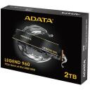 Adata LEGEND 960 M.2 ALEG-960-2TCS, 2 TB, PCIe 4.0, 7400 MB/s, 6800 MB/s, 3D NAND, Heatsink, 1500 G