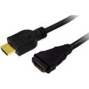 Logilink HDMI pagarinātājs CH0056, 2 m, HDMI A tipa vīrietis, HDMI A tipa sieviete, atbalsta Dolby Digital, 3D