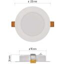 Emos LED &scaron;viestuvas RUBIC ZD1432, 12 cm, 9 W, 900 lm, 220&ndash;240 V, 50/60 Hz, IP20, 25 000 h, 4 000 K, 120&deg;, įmontuojamas