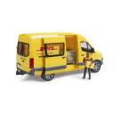 Bruder Buss MB Sprinter DHL figuuriga, 1:16, kollane, 16.3cm, 18.5cm, 43.5cm, 4 aastat, plastmass