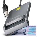 Axagon nutikas kaardilugeja CRE-SM3T USB 2.0, kaabli pikkus 1.3 m, kaal 56 g, must, CE, RoHS, Plug and Play, LED indikaatorid
