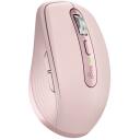 Logitech USB optinė pelė, MX 3S, 910-006931, 8000 DPI, 6 mygtukai, rožinė, Bluetooth, įkraunama, tylūs paspaudimai