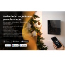 Smart premium infrared and convection wall heater 500W 50×50×5 cm 5mm tempered glass panel with LED display black AGH0012S Aeno