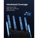 BE11000 Triju joslu Wi-Fi 7 maršrutētājs 4× 2.5G porti VPN MLO WPA3 Mesh melns Cudy WR11000