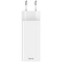 Hama Laadija 00201997, 100W, 100&ndash;240V AC, 5V/3A, 9V/3A, 11V/3A, 3x USB porti, valge, plast