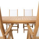 Söögitoa komplekt BALI laud, 6 kokkupandavat tooli K13602 Allit