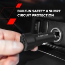 Автомобильное зарядное устройство мощностью 24 Вт и с двумя USB A выходами OnDrive 24 2&times;USB-A Черный CNE-CCABR2AA CANYON