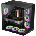 Gamemax Korpus NEX C56 BK, 7, ATX, 2xUSB 3.2 Gen 1, 1xUSB-C 3.2 Gen 2, 1x k&otilde;rvaklapid, 4 sisemist pesa