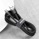 Baseus Laidas CAMKLF-BG1, 100cm, 2.4A, Micro USB, USB A, pilkas, greitas įkrovimas, patvarus, nesipainioja