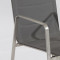 Садовый стул BEVERLY 54,5x66xH82см текстиль, серый, нержавеющая сталь 21194 HOME4YOU