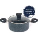 Russell Hobbs Pott RH008491EU7, 24cm, alumiinium, 11cm, sinine marmor, kaanega, induktsioonile sobiv