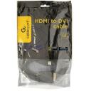 Gembird Vaizdo kabelis adapteris CC-HDMI-DVI-6 1.8m, HDMI, DVI-D, M/M, auksiniai kontaktai