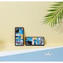 Ikins telefona vāciņ&scaron; K4748J, zila krāsa, polikarbonāts, aizmugurējais, izgriezums kamerai, izgriezumi pieslēguma portiem