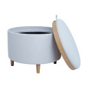 Tumba / galds HIRO D56xH42,5cm, balts, ar uzglabā&scaron;anas kasti un paplāti 88564