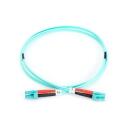 Digitus Optiskās &scaron;ķiedras patch kabelis DK-2533-01/3, 1m, OM3, LC uz LC, dupleksā, aqua, booted, halogēna brīvs