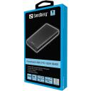 Sandberg Powerbank 420-63, 38400mAh, 100W, 2xUSB-A, USB-C, Li-ion, must, LED indikaatorid, 3 seadet