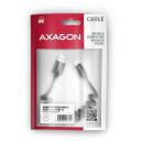 Axagon USB-C kuni USB-A kaabel BUCM-AM10TB 0.6m, 1 USB-C, 1 USB 2.0, must, 3A, punutud