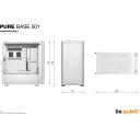 Be Quiet Корпус Pure Base 501 Airflow Window White BGW75, 450mm, 231mm, 463mm, 2xUSB 3.2 Gen 2, 1x140mm вентиляторы, 5x2.5"/2x3.5"