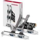 Axagon Адаптер PCEA-S4N 4x RS-232 250 кBd PCIe 5 Gbit/s, CE, RoHS, SP и LP, 1 шт.