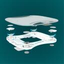 Homedics Kehakaalu skaala SCL-LDB135-SV3R, 180kg, 0.1kg, 290mm x 290mm, 44mm LED numbrid, 3 x AAA patareid