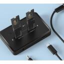 Gembird dokstacija DD2-U3M2, 2x SSD, 2x USB 3.2 Gen 2 Type-C, 20 Gbit/s, melna