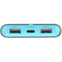 Tracer EnerGo 10000mAh Power Bank TRABAT47514, 10000mAh, 5V2A, 2xUSB-A, 1xUSB-C, pelēks, zils, USB-C kabelis