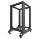 Lanberg Open Rack 18U OR01-6818-B, 590mm, 800mm, 600mm, 981mm, 1.5mm, 1.5mm, 1.5mm, 600kg, statīvs, 4 vertikālās sliedes