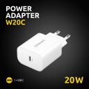 Intenso toiteadapter W20C, 20W, USB-C, 100-240V, 1 pesa, kiire laadimine, valge