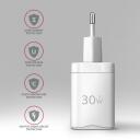 Axagon laadija ACU-PD30W 30W, 1x USB-C, kiire laadimine, valge, toiteadapter, CE, RoHS