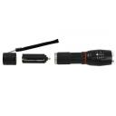 Esperanza Dione Melna Rokas lukturis LED EOT070, 15cm, 135g, 3W, 2500lm, 2 lampas, 4 gaismas režīmi, ūdensizturīgs, ar zoom