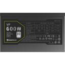 Gamemax toiteplokk VP 600S, 600 W, Pronks, Mitte-modulaarne, 200-240 V, 1 x 24 pin ATX, 2 x 8 pin, 1 x PCIe