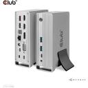 Club3D dokk CSV-1568 120W, 4 videot 16.2 Gbit/s, 4 USB 10G/5G, 1 Gigabit Ethernet, 2 audio, toiteadapter 120W