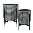 Puķu pods WICKER ar statīvu 38x38xH49cm, bē&scaron;s-pelēks 38102 Allit