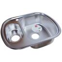 Ab Kraanika 9133835, 600mm, 490mm, 0.8mm, 1.5 kaussi, parem, satiin, sifoon