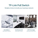 TP-Link TL-SG1428PE tinklo komutatorius L2+ Easy-Managed 28&times; Gigabit RJ45 24&times; PoE+ 250 W VLAN QoS IGMP Snooping juodas